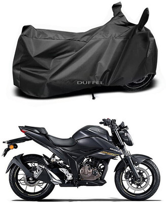SK AUTO Two Wheeler Cover for Suzuki(Black)