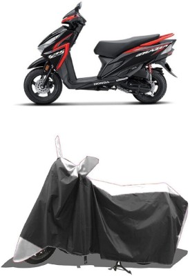 SUGASHRI Waterproof Two Wheeler Cover for Honda(Grazia BS6, White, Black)