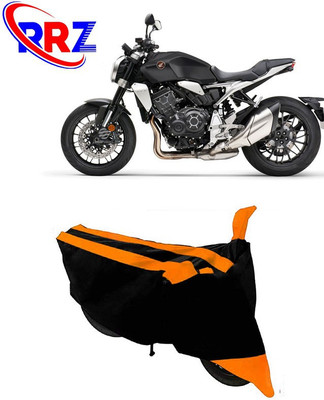 RRZ Waterproof Two Wheeler Cover for Honda(CB1000R, Black, Orange)
