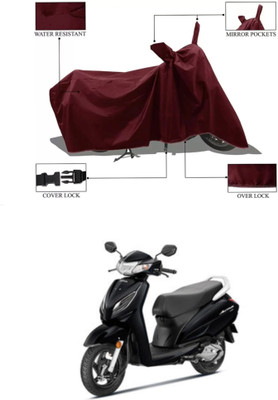 RAQTRO Waterproof Two Wheeler Cover for Honda(Activa 6G, Maroon)