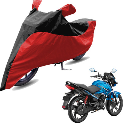 RiderShine Two Wheeler Cover for Hero(Glamour FI, Red, Black)
