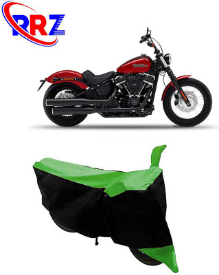 RRZ Waterproof Two Wheeler Cover for Harley Davidson(Street Bob, Black, Green)