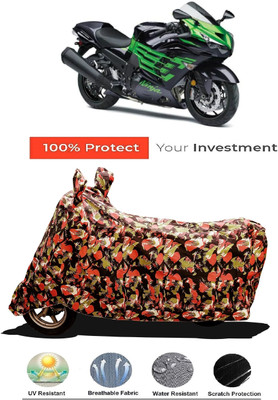 Amexride Two Wheeler Cover for Kawasaki(Ninja ZX 14R BS6, Multicolor)