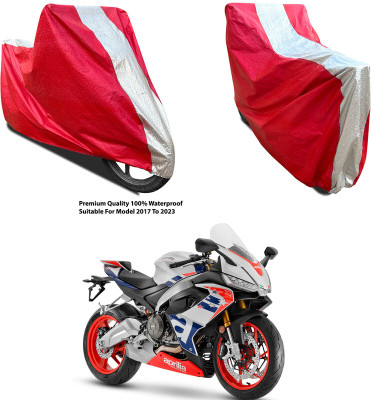 AutoGalaxy Waterproof Two Wheeler Cover for Aprilia(RS 660, Silver, Red)