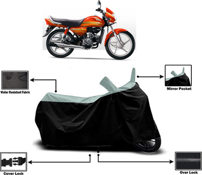 Amexride Two Wheeler Cover for Hero(CD deluxe, Multicolor)