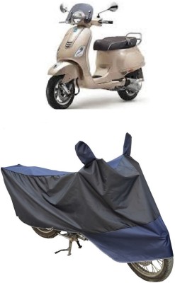 ETIOTIC Waterproof Two Wheeler Cover for Piaggio(Vespa VXL, Blue, Black)