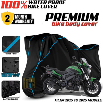 FBC Waterproof Two Wheeler Cover for Bajaj(Dominar, Blue, Black)