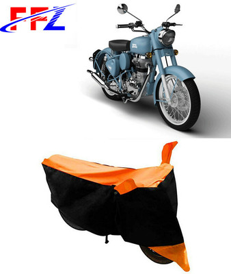 FFZ Waterproof Two Wheeler Cover for Royal Enfield(Squadron Blue, Black, Orange)