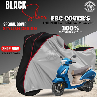 FBC Waterproof Two Wheeler Cover for TVS(Jupiter, Black)