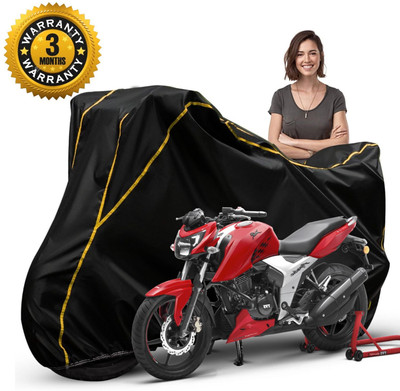 KroniX Waterproof Two Wheeler Cover for TVS(Apache RTR 160, Black, Yellow)
