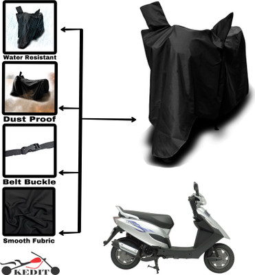 KEDIT Two Wheeler Cover for Bajaj(Kristal, Black)