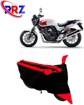 RRZ Waterproof Two Wheeler Cover for Honda(CB 400, Black, Red)