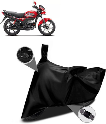 DeepShakshi AUTOMOTIVE Two Wheeler Cover for Hero(Passion Plus, Black)