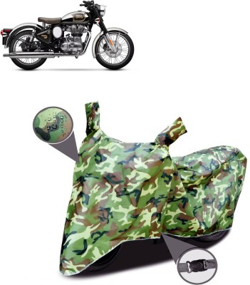 CODOKI Waterproof Two Wheeler Cover for Royal Enfield(Classic Chrome, Green)