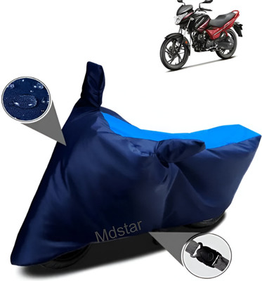Mdstar Waterproof Two Wheeler Cover for Hero(Glamour, Blue)