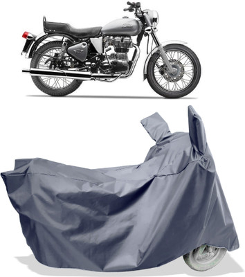 Amexride Two Wheeler Cover for Royal Enfield(Electra 5S, Grey)