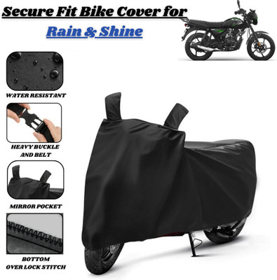 Delphinium Waterproof Two Wheeler Cover for Bajaj(CT 125X, Black)