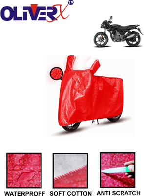 OliverX Waterproof Two Wheeler Cover for Bajaj(Pulsar, Red)