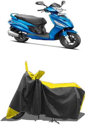 SUGASHRI Waterproof Two Wheeler Cover for Hero(Maestro Electric, Yellow, Black)