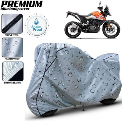 kerwa Waterproof Two Wheeler Cover for KTM(390 Adventure, Silver, Black)