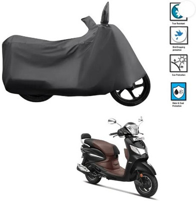Tritika Waterproof Two Wheeler Cover for Hero(Pleasure Plus, Grey)
