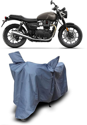 MADAFIYA Waterproof Two Wheeler Cover for Triumph(Street Twin, Grey)