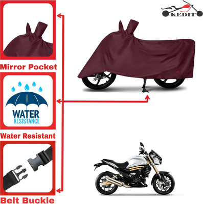 AASHTIK MART Two Wheeler Cover for Mahindra(Mojo, Maroon)