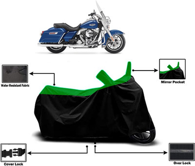 Amexride Two Wheeler Cover for Harley Davidson(Road King, Green)