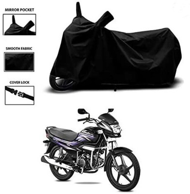 Tritika Waterproof Two Wheeler Cover for Hero(Super Splendor, Black)