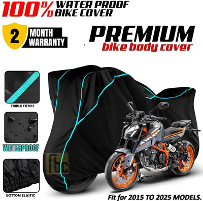 FBC Waterproof Two Wheeler Cover for KTM(390 Duke BS6, Black)