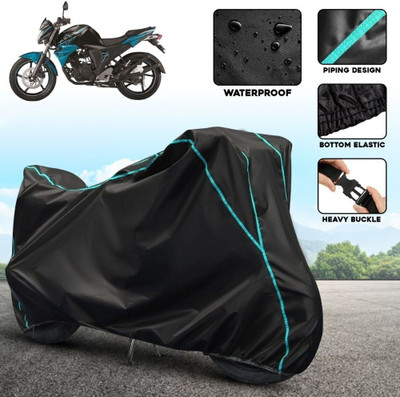 xodi Waterproof Two Wheeler Cover for Yamaha(FZ S FI (V 2.0), Black, Blue)