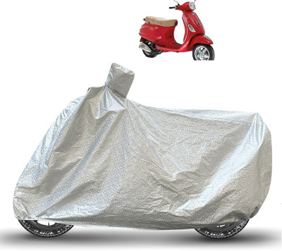 Caronix Waterproof Two Wheeler Cover for Vespa(Vespa LX, Silver)