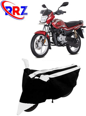 RRZ Waterproof Two Wheeler Cover for Bajaj(Platina 100 DTS-i, Black, White)