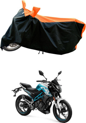 DeepShakshi AUTOMOTIVE Waterproof Two Wheeler Cover for CFMoto(150NK, Orange)