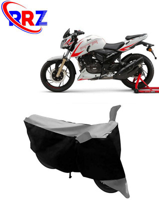 RRZ Waterproof Two Wheeler Cover for TVS(Apache RTR 200, Black, Grey)