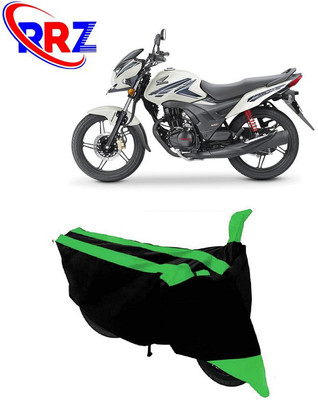 RRZ Waterproof Two Wheeler Cover for Honda(CB Shine SP, Black, Green)