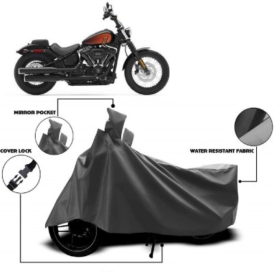 MMSSTAR Waterproof Two Wheeler Cover for Harley Davidson(Street Bob, Grey)