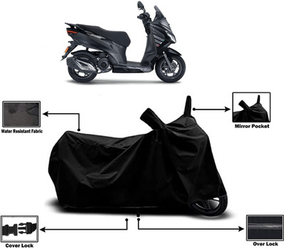 Amexride Two Wheeler Cover for Aprilia(SXR 160 BS6, Black)
