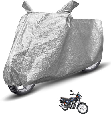 Auto Hub Waterproof Two Wheeler Cover for Bajaj(CT 100, Silver)