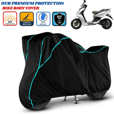 Delphinium Waterproof Two Wheeler Cover for Ather(450 X, Black)