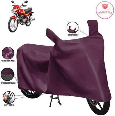 MADAFIYA Waterproof Two Wheeler Cover for Hero(HF Deluxe i3s, Maroon)