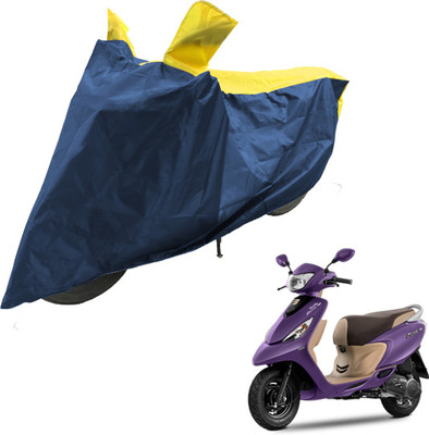 RiderShine Two Wheeler Cover for TVS(Scooty Zest 110, Blue, Yellow)