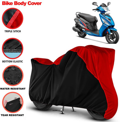 Grizzly Two Wheeler Cover for Hero(Maestro Edge, Red, Black)
