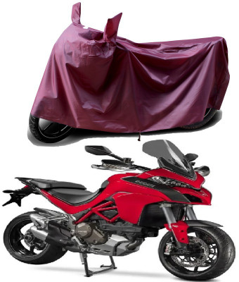 THE REAL ARV Waterproof Two Wheeler Cover for Ducati(Multistrada, Maroon)