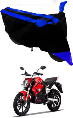 Mdstar Waterproof Two Wheeler Cover for Revolt(Motors RV 400, Blue, Black)
