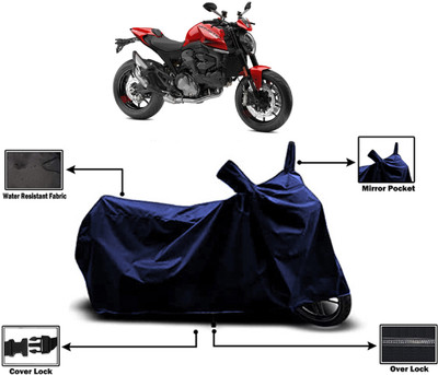 Amexride Two Wheeler Cover for Ducati(Monster 82, Blue)