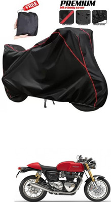 DeepShakshi AUTOMOTIVE Two Wheeler Cover for Triumph(Thruxton 1200 R, Black)