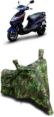 ATBROTHERS Waterproof Two Wheeler Cover for Okinawa(Ridge Plus, Multicolor, Green)