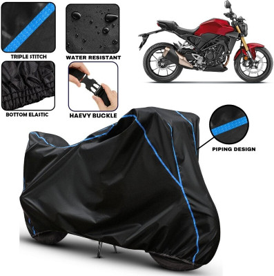 kerwa Two Wheeler Cover for Honda(CB300R, Black, Blue)