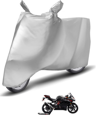 Caronix Waterproof Two Wheeler Cover for TVS(Apache RR 310, Silver)